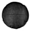 Crosby St. Black Faux Leather Round Throw Pillow, 16"