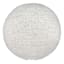 Crosby St. Black Faux Leather Round Throw Pillow, 16"