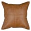 Crosby St. Brown Faux Leather Throw Pillow, 18"