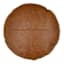 Crosby St. Brown Faux Leather Round Throw Pillow, 16"
