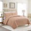 Honeybloom 3-Piece Pink Washed Microfiber Quilt Set, Full/Queen