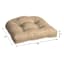 Neutral Tempo Grain Premium Outdoor Wicker Seat Cushion