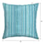 Sea Breeze Blue Premium Woven Oversized Square Outdoor Throw Pillow, 20"