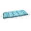 Sea Breeze Blue Premium Woven Outdoor Wicker Settee Cushion