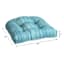 Sea Breeze Blue Premium Woven Outdoor Wicker Seat Cushion