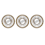 Three Piece Set Round Mirrors With Open Frame, 10x10