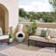 (E504) Origins Beige Outdoor Area Rug, 5x7