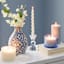 Blue Sprayed Glass Citronella Candle, 12oz