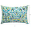 Calista Teal Lumbar Outdoor Throw Pillow, 14x20