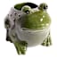Honeybloom Indoor Green Ceramic Frog Pot, Medium