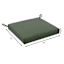 Honeybloom Endive Green Premium Outdoor Square Seat Cushion