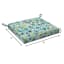 Calista Teal Outdoor Square Seat Cushion