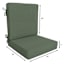 Honeybloom 2-Piece Endive Green Premium Outdoor Deep Seat Cushion