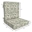 Honeybloom 2-Piece Endive Floral Outdoor Deep Seat Cushion Set