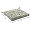 Honeybloom Endive Floral Outdoor Square Seat Cushion