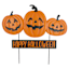 Happy Haunting Three Jack-o'-Lanterns with Happy Halloween Yardstake, 24"