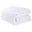 Providence 3-Piece White Cotton Velvet Duvet Set, King