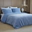 Providence 3-Piece Light Blue Cotton Velvet Comforter Set, King