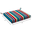 Alvarado Stripe Outdoor Square Seat Cushion