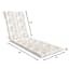 Grey Patna Geo Outdoor Chaise Lounge Cushion