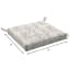 Grey Patna Geo Outdoor Square Seat Cushion