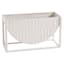 Crosby St. White Metal Planter, 11.5"