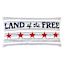 Homespun Patriotic Land Of The Free Embroidered Throw Pillow, 14x26