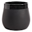 Crosby St. Indoor Two-Tone Black Planter, 9"