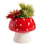 Sunny Club Indoor Ceramic Mushroom Planter, 7"