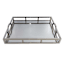 Silver Rectangular Mirrored Tray, 15x11