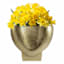 Gold Aluminum Pinched Vase, 10"