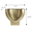 Gold Aluminum Pinched Vase, 10"