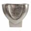 Silver Aluminum Pinched Vase, 8.2"