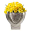 Silver Aluminum Pinched Vase, 8.2"