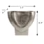 Silver Aluminum Pinched Vase, 8.2"