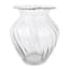 Clear Glass Ribbed Vase, 9.5"
