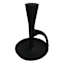 Black Cast Taper Candle Holder, 6"