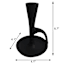 Black Cast Taper Candle Holder, 6"