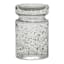 Clear Seeded Glass Pillar Candle Holder, 6"