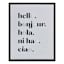 Hello, Bonjour Table Sign, 8x10