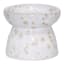 Vana White Ceramic Pillar Candleholder, 3.1"