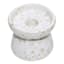 Vana White Ceramic Pillar Candleholder, 3.1"