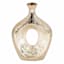 Scratched Metallic Champagne Oval Cut-Out Vase, 13"