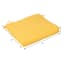 Butter Yellow Canvas Outdoor Square Seat Cushion