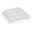 Tristan Heather Premium White Outdoor Wicker Seat Cushion