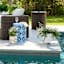 Providence White Metal Outdoor Planter, Medium