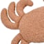 Honeybloom Blue Boucle Crab Shaped Throw Pillow