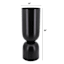 Black Metal Double Vase, 28"