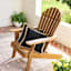 2-Pack Black Jute Trim Outdoor Throw Pillow, 18"