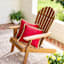 2-Pack Red Jute Trim Outdoor Throw Pillow, 18"